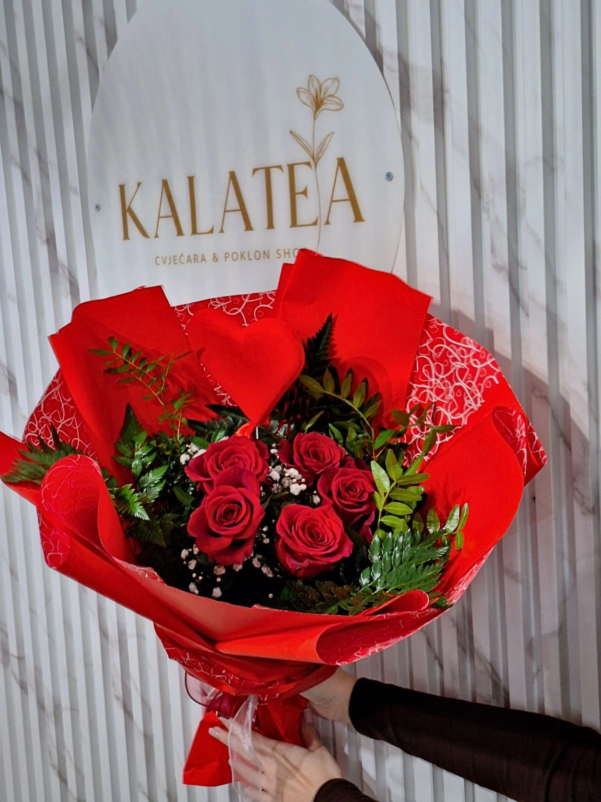 Unutrašnjost cvjećare Kalatea
